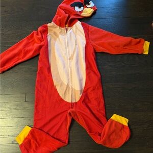 Red Hooded Onesie with Yellow Accent xs 4/5t